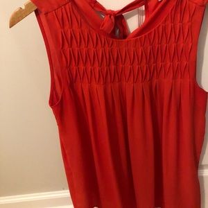 Loft sleeveless orange top